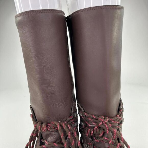 Nike Storm Warrior Rain Boots US 7.5 Brown Fleece Lined Lace-Up Boot - Picture 9 of 14